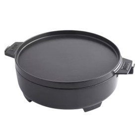 cocotte DUO Weber en fonte émaillée pour Gourmet BBQ System et plancha