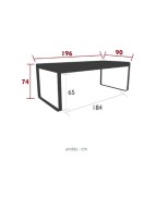 Table de jardin 196 x 90 cm BELLEVIE / 8 places - FERMOB
