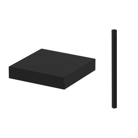 Comptoir d’angle MODULO 35 cm noir ENO pour cuisine extérieure modulable, en acier galvanisé résistant aux intempéries.