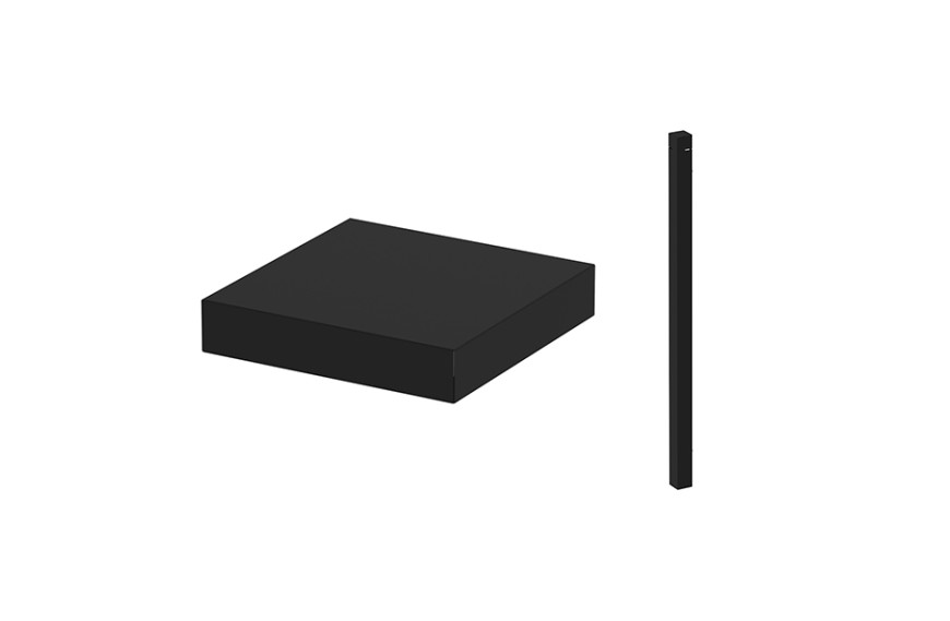 Comptoir d'angle MODULO/FELIX 35 cm noir - ENO PLANCHA