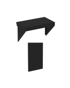 Comptoir pour cuisine extérieure MODULO 60 cm noir ENO, en acier galvanisé thermolaqué résistant aux intempéries.