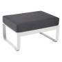 Pouf de jardin coussin GRIS GRAPHITE 74x53 cm BELLEVIE - FERMOB
