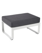 Pouf de jardin coussin GRIS GRAPHITE 74x53 cm BELLEVIE - FERMOB