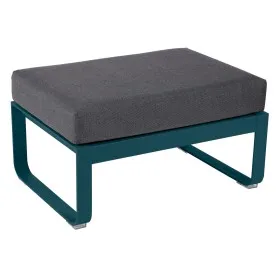 Pouf de jardin coussin GRIS GRAPHITE 74x53 cm BELLEVIE - FERMOB