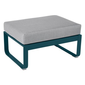 Pouf avec coussin gris flanelle 74 x 53 cm BELLEVIE - FERMOB