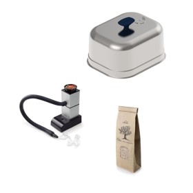 Kit fumage ENO avec cloche inox et copeaux de bois d’olivier pour plancha et barbecue