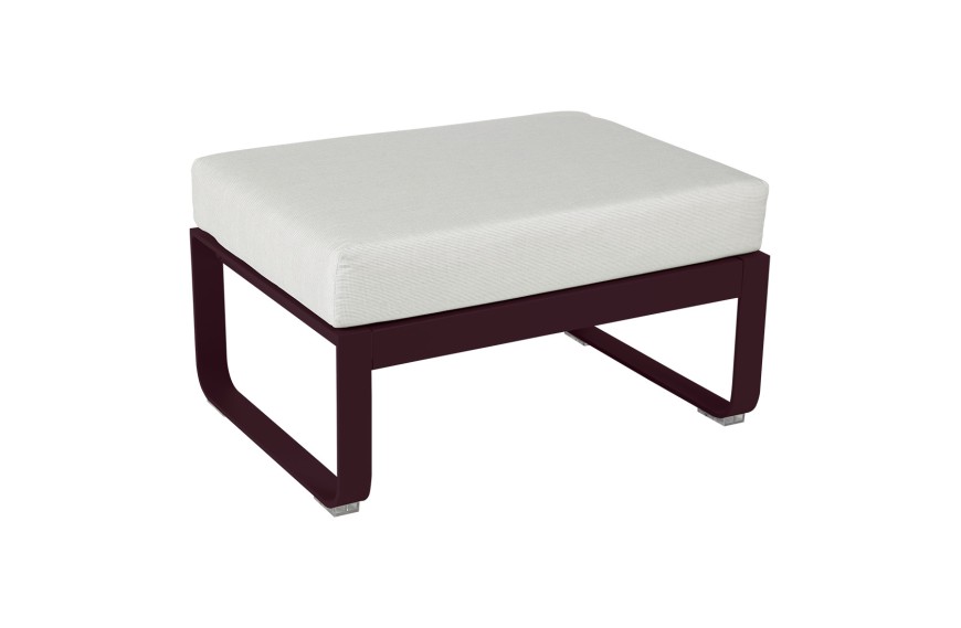 Pouf de jardin coussin BLANC GRISÉ 74 x 53 cm BELLEVIE - FERMOB