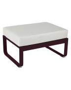 Pouf de jardin coussin BLANC GRISÉ 74 x 53 cm BELLEVIE - FERMOB