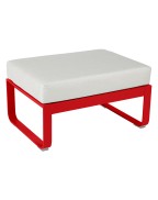 Pouf de jardin coussin BLANC GRISÉ 74 x 53 cm BELLEVIE - FERMOB