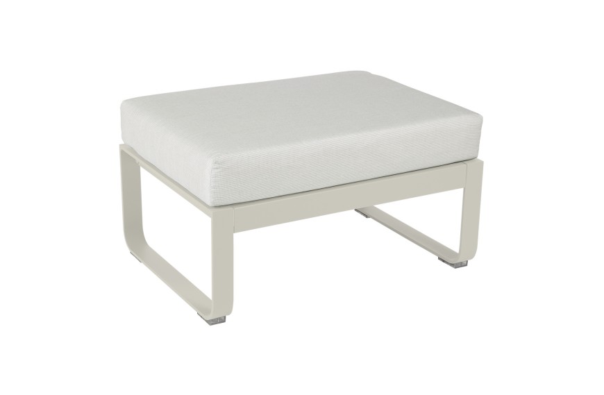 Pouf de jardin coussin BLANC GRISÉ 74 x 53 cm BELLEVIE - FERMOB