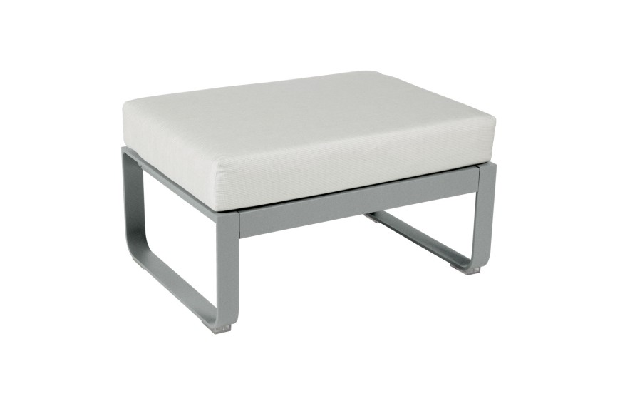 Pouf de jardin coussin BLANC GRISÉ 74 x 53 cm BELLEVIE - FERMOB