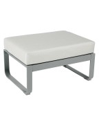 Pouf de jardin coussin BLANC GRISÉ 74 x 53 cm BELLEVIE - FERMOB