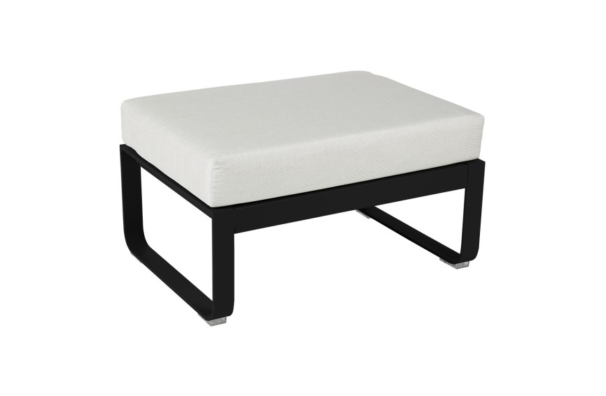 Pouf de jardin coussin BLANC GRISÉ 74 x 53 cm BELLEVIE - FERMOB