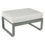 Pouf de jardin coussin BLANC GRISÉ 74 x 53 cm BELLEVIE - FERMOB