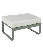 Pouf de jardin coussin BLANC GRISÉ 74 x 53 cm BELLEVIE - FERMOB