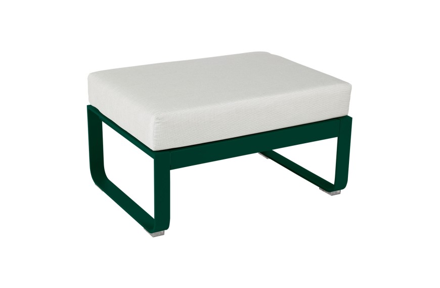 Pouf de jardin coussin BLANC GRISÉ 74 x 53 cm BELLEVIE - FERMOB