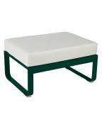 Pouf de jardin coussin BLANC GRISÉ 74 x 53 cm BELLEVIE - FERMOB