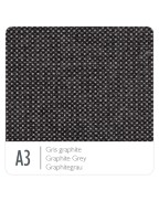 Pouf de jardin coussin GRIS GRAPHITE 74x53 cm BELLEVIE - FERMOB