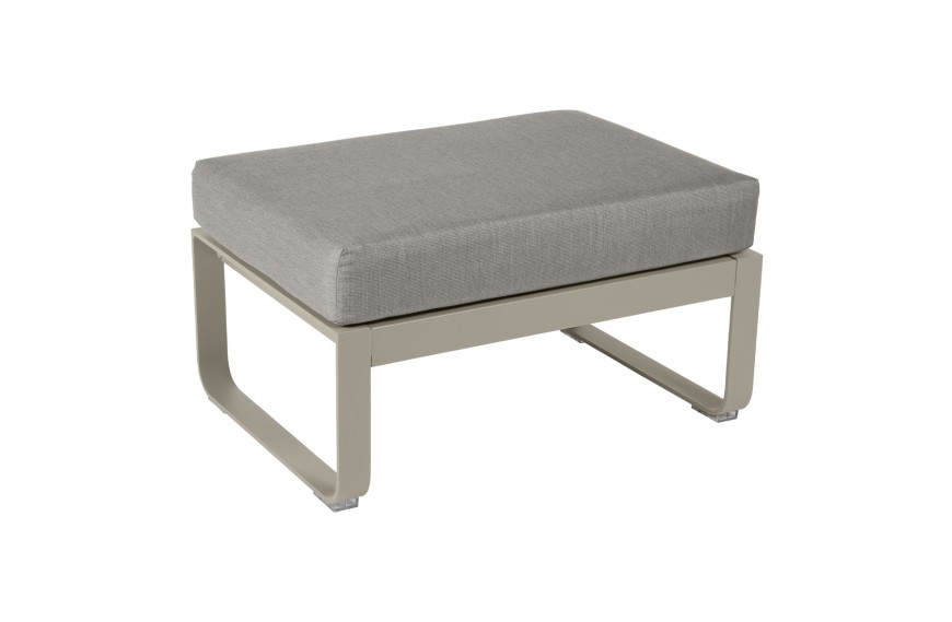 Pouf de jardin coussin TAUPE GRISÉ 74x53 cm BELLEVIE - FERMOB