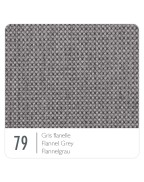 Fauteuil bas de jardin coussins GRIS FLANELLE BELLEVIE / 1 place - FERMOB