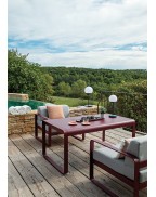 Fauteuil bas de jardin coussins GRIS FLANELLE BELLEVIE / 1 place - FERMOB