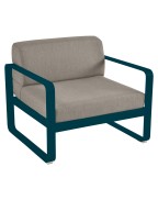 Fauteuil bas de jardin coussins TAUPE GRISÉ BELLEVIE / 1 place - FERMOB