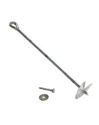 Ancrage à visser pour balançoire KBT en acier galvanisé avec plaque coupante et quincaillerie incluse