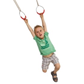 Lot de 2 anneaux de gymnastique en métal pour balançoire - KBT