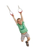 Anneaux de gymnastique en métal KBT avec poignée plastique et surmoulage PP pour portique enfants