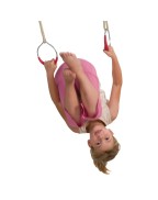 Anneaux de gymnastique en métal KBT avec poignée plastique et surmoulage PP pour portique enfants