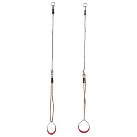 Anneaux de gymnastique en métal KBT avec poignée plastique et surmoulage PP pour portique enfants