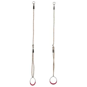 Anneaux de gymnastique en métal KBT avec poignée plastique et surmoulage PP pour portique enfants