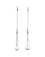 Anneaux de gymnastique en métal KBT avec poignée plastique et surmoulage PP pour portique enfants