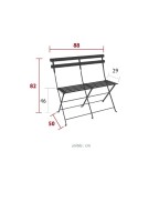 Banquette de jardin BISTRO / 2 places - FERMOB