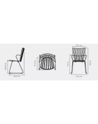 Salon de jardin table LEAF avec 4 chaises PAON / 4 places - HOUE