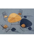 Salon de jardin table LEAF avec 4 chaises PAON / 4 places - HOUE