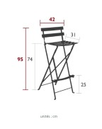 Chaise haute pliante de jardin BISTRO - FERMOB