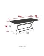 Table pliante de jardin 90x190 cm CARACTERE / 10 places - FERMOB