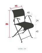 Fauteuil pliant de jardin PREMIUM DUNE - FERMOB