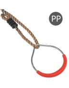Anneaux de gymnastique en métal KBT avec poignée plastique et surmoulage PP pour portique enfants
