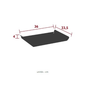 Plateau métal Fermob Alto 36x23,5 cm – plateau design en acier pour intérieur et extérieur