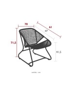 Fauteuil bas de jardin Sixties - FERMOB