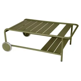 Table basse de jardin à roues LUXEMBOURG 105x65 cm - FERMOB