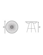 Table basse de jardin ZIPOLITE Ø50 cm - BOQA