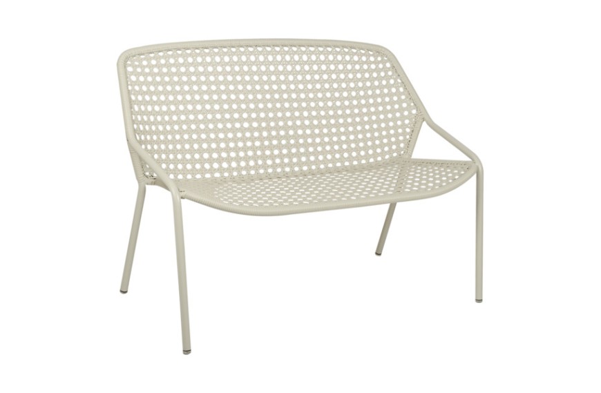Banquette de jardin 122 x 65 cm CROISETTE / 2 places - FERMOB