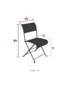 Chaise pliante de jardin PREMIUM DUNE - FERMOB