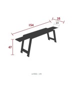 Banc de jardin Origami 154x35 cm - FERMOB