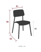 Chaise d'intérieur en chêne STUDIE - FERMOB