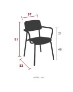 Fauteuil Bridge d'intérieur chêne STUDIE - FERMOB