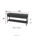 Jardinière 120 x H60 cm 56.5 L TERRAZZA - FERMOB